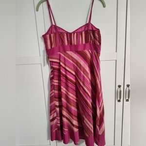 Antonio Melanie Penne Chablis silk & cotton dress New Tags Sz 6 Adjustable Strap